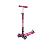 Micro Maxi Deluxe Foldable 3 Tekerlekli Scooter LED Berry Red